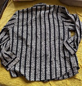 Patterned Button-Down Shirt