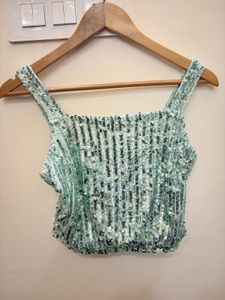 Sequin Party Crop Top