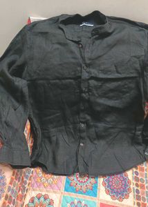 Men's Black Linen Shirt
