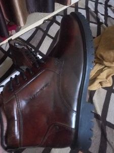 Luis Stitch Brown Leather Boots