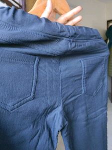 woollen Navy Blue slim pants