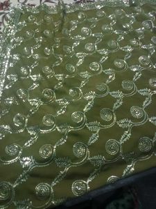Beutiful Saree Olive Colour