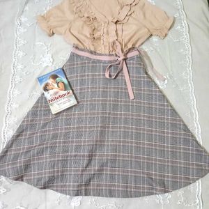 Vintage Plaid Bow Skirt