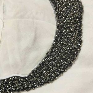 White Beaded Top