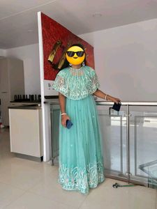 Ethnic Gown With Ponchu