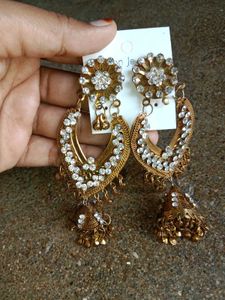 Golden Jhumka Earrings