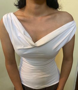 Off-Shoulder White Top