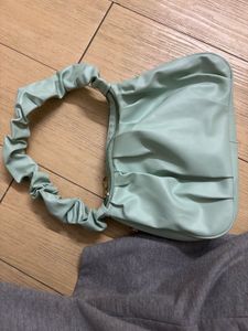 Mint Green Ruched Handle Bag