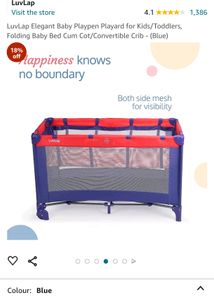 Folding Baby Bed Cum Crib/ Playpen