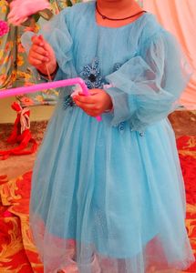 Beautiful Net Frock With Shauten And Cancan
