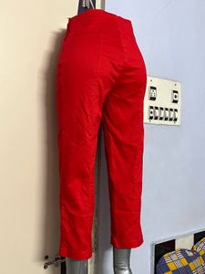 Pintrest Red Designer Pure Cotton Pant