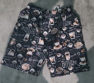 Coffee Print Lounge Shorts