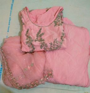 Elegant Pink Embroidered Kurta