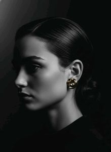 Gold Textured Clip-on Earrings stainless steel ant