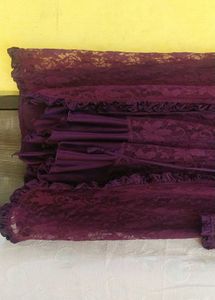 Vintage Purple Lace Lingerie Set Night Dress