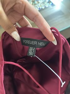 Burgundy Ruched Midi Dress