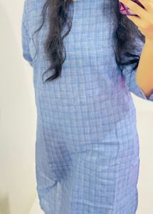 Blue Checked Dress