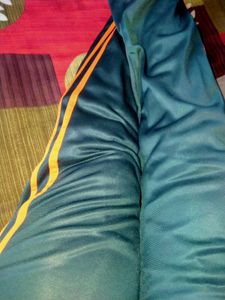 Sporty Track Pant With Solid Dark Green Colour