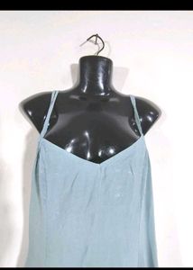 Blue Spaghetti Strap Maxi Dress