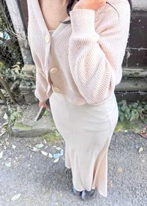 Elegant Knit Cardigan &amp; Maxi Skirt Set