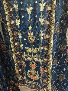 Elegant Blue Embroidered Sharara Set All New