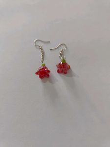 Red Tulip  Necklace And Earings