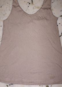 Thin Stripped Top With Cups Inside,No Need To Wear Bra.