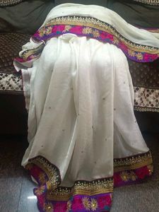 Off White Party Saree