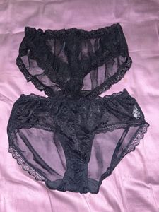 Lace Trim Panty Set