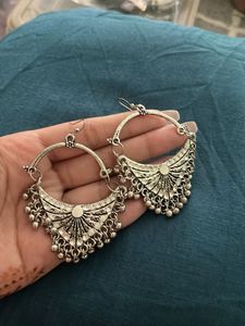 Silver Boho Dangle Earrings