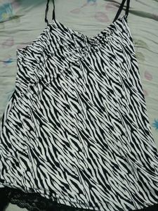 Zebra Print Dress/ Fit XL/L/NEW