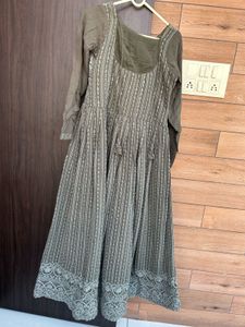 ethnic heavy embodiery georgette gown