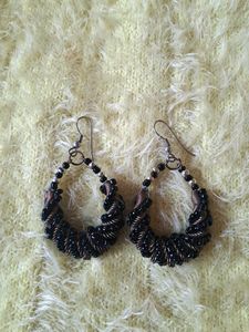 Handmade Beaded Basket Earrings✨