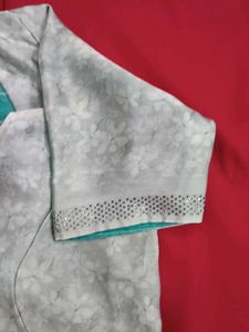 Floral Print Saree with Blouse