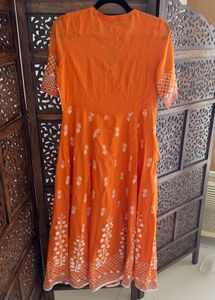 Like New Biba HandBlock Mirror Work Anarkali Kurta