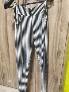 Striped High-Waisted Pants