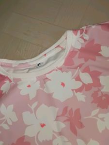 Pink Flower Print Top