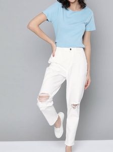 Ripped White Jeans