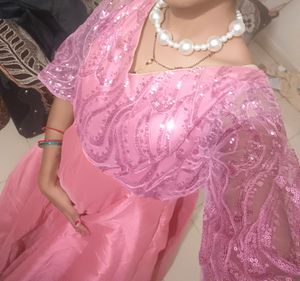 Peach Sequin Detail Dress
