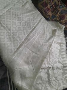 Elegant White Jamdhani Saree