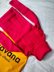 Savana Magenta Turtleneck Sweater Kint top