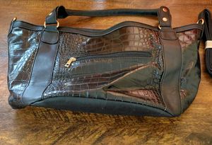 Black Studded Crocodile Tote Bag