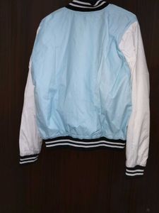 Light Blue &amp; White Varsity Jacket