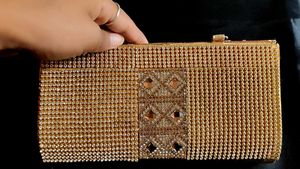 Golden Rhinestone Clutch