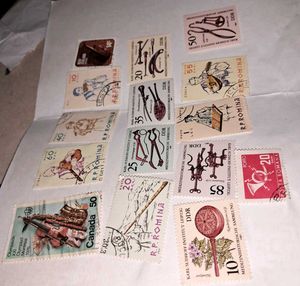 15RareInstrumentsThemedStamps