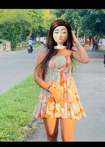 Chic Shirred Slip Dress - Multicolored