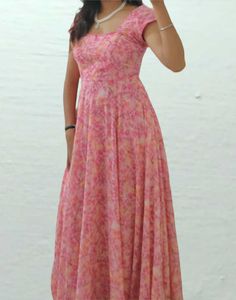 Pink Floral Princess Dress 💞