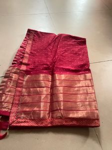 Pink Polka Dot Fabric with Border