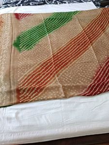 Crepe Jaipuri, bandhni Saree,