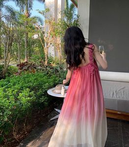 Pink Ombre Maxi Dress